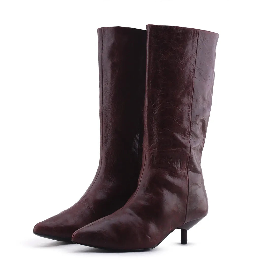 Mango Zipper Ankle Boot | 100% Authentic Leather