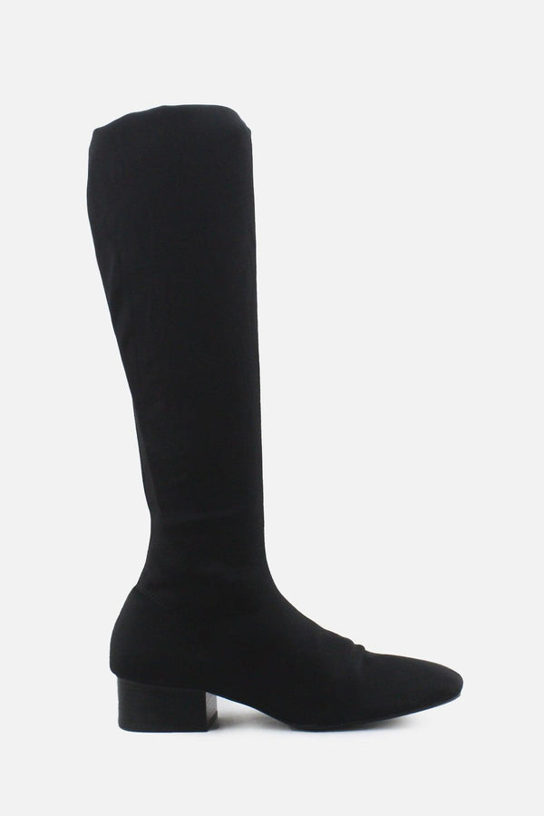 Zara Zipper Block Thigh High Boots | Textile