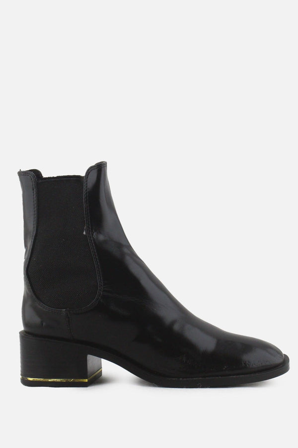 Zara Stretchable Block Heels Ankle Boots | 100% Authentic Leather