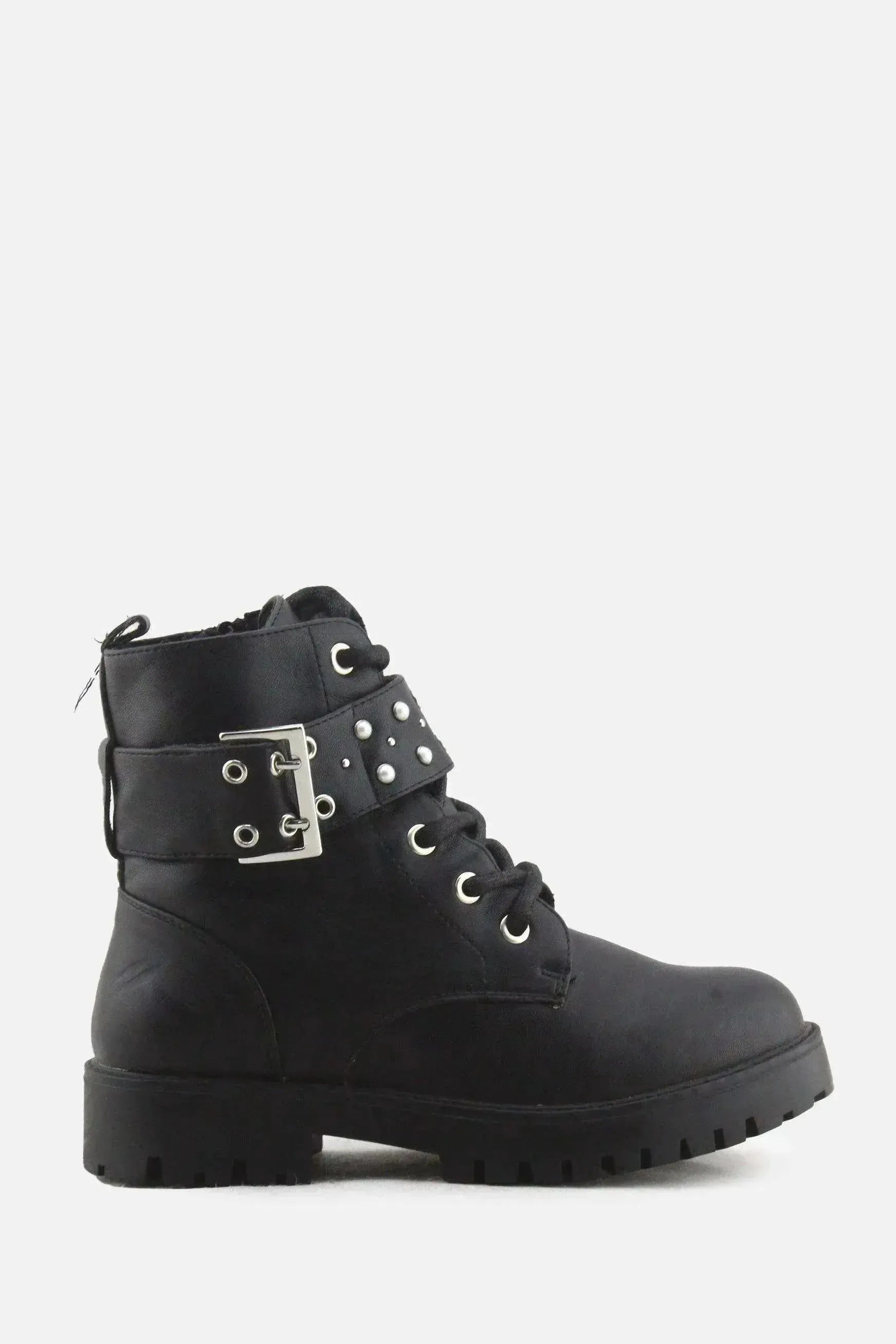 Lefties Zipper Laces Buckle Straps Ankle Boots | 100% Authentic Leather - sundaybazar