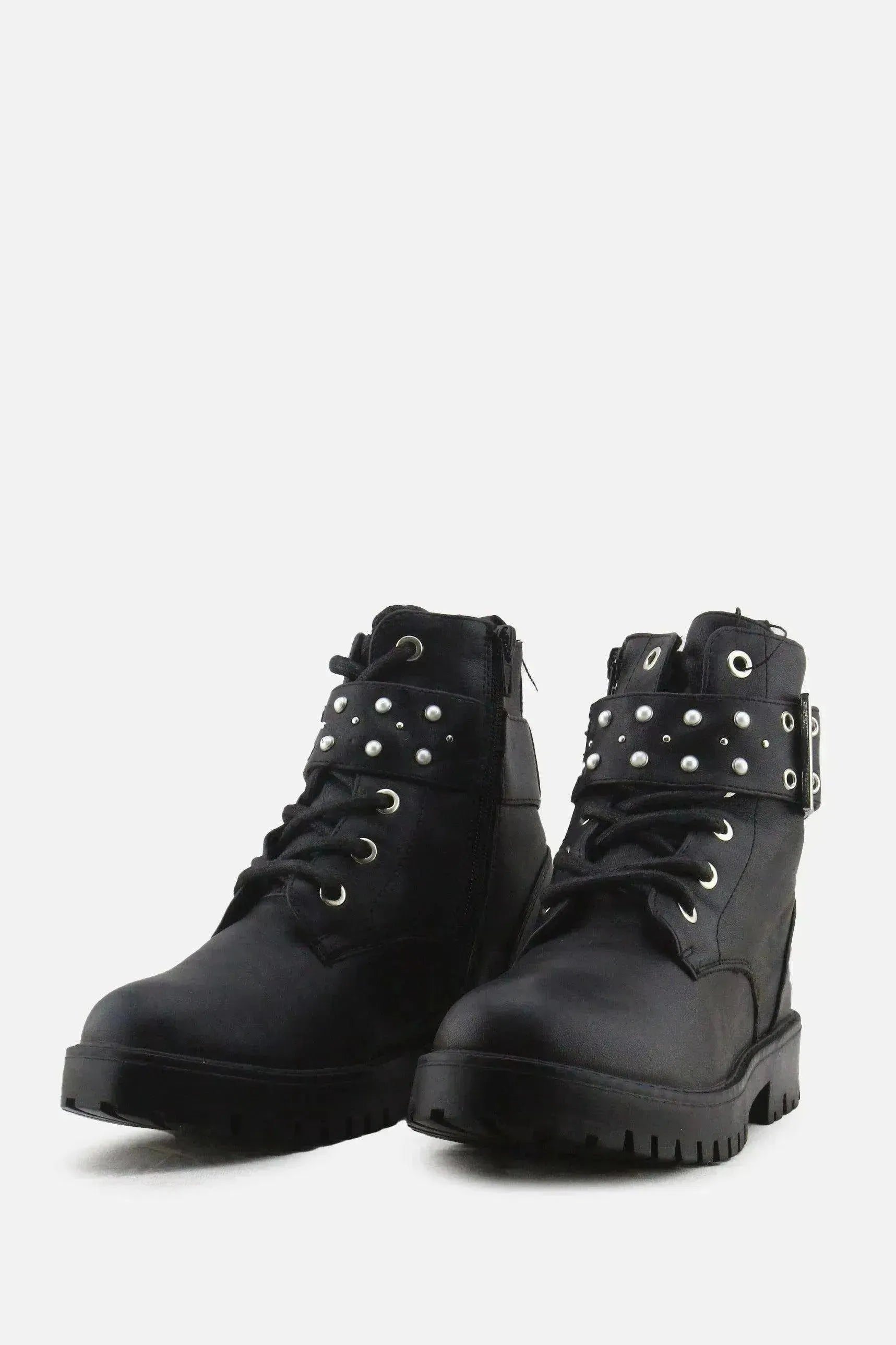 Lefties Zipper Laces Buckle Straps Ankle Boots | 100% Authentic Leather - sundaybazar