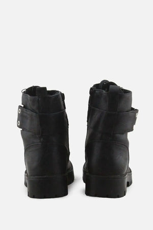 Lefties Zipper Laces Buckle Straps Ankle Boots | 100% Authentic Leather - sundaybazar