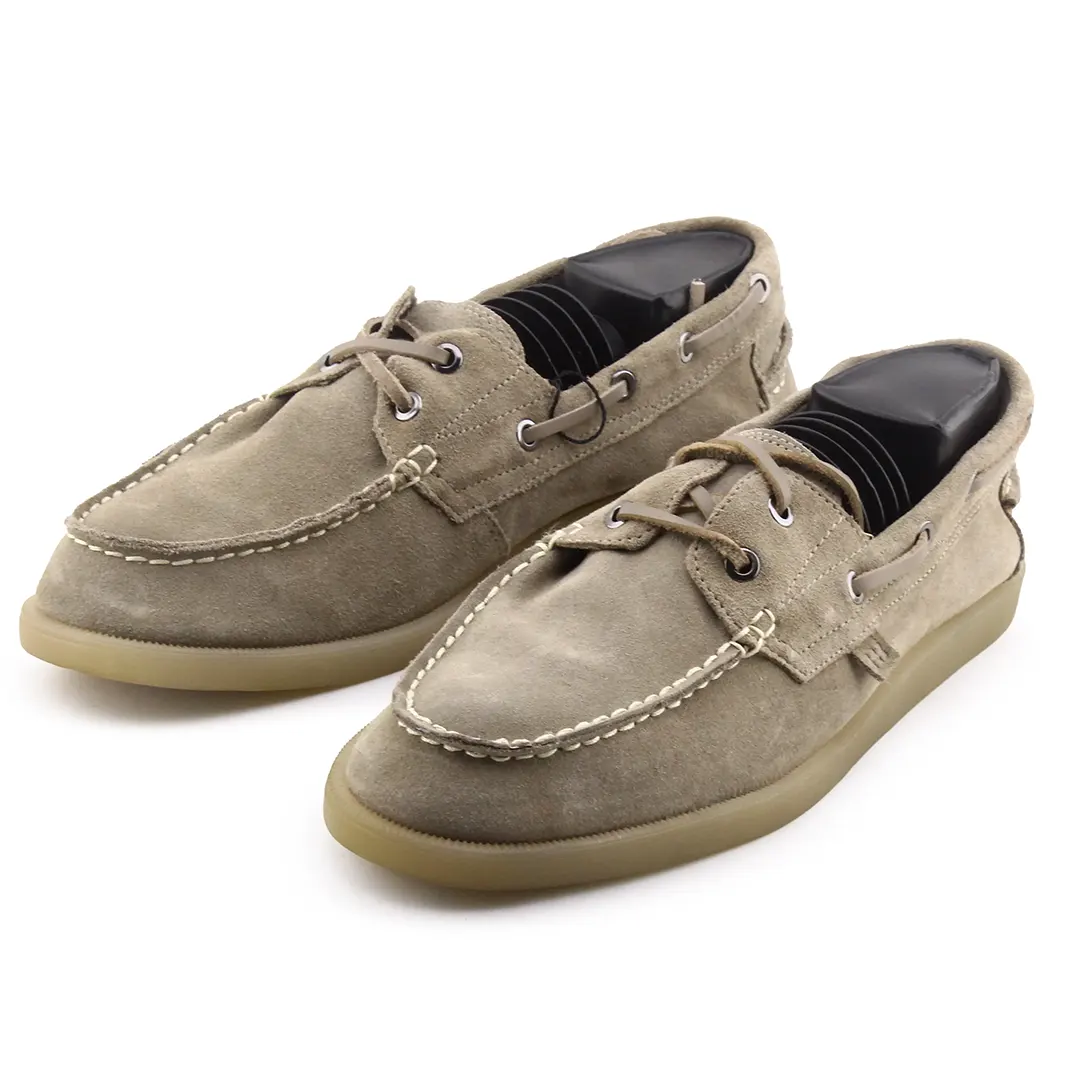 Pull & Bear Velvet Lace Up Dockside Loaferss