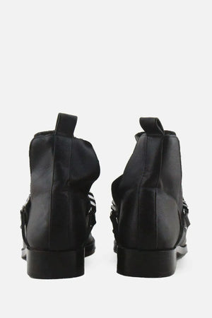 Stradivarius Chain Chelsea Ankle Boots | 100% Authentic Leather - sundaybazar