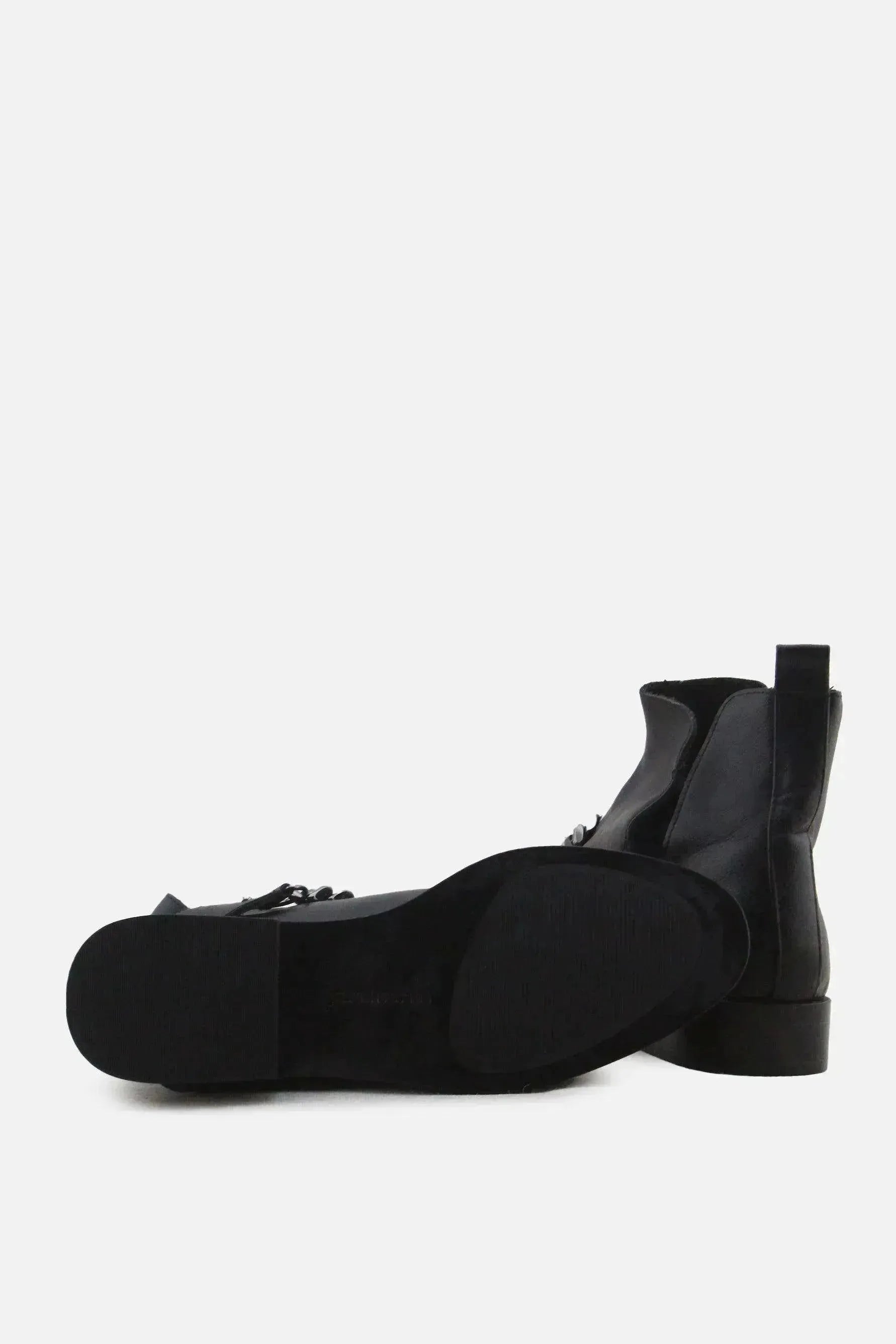Stradivarius Chain Chelsea Ankle Boots | 100% Authentic Leather - sundaybazar