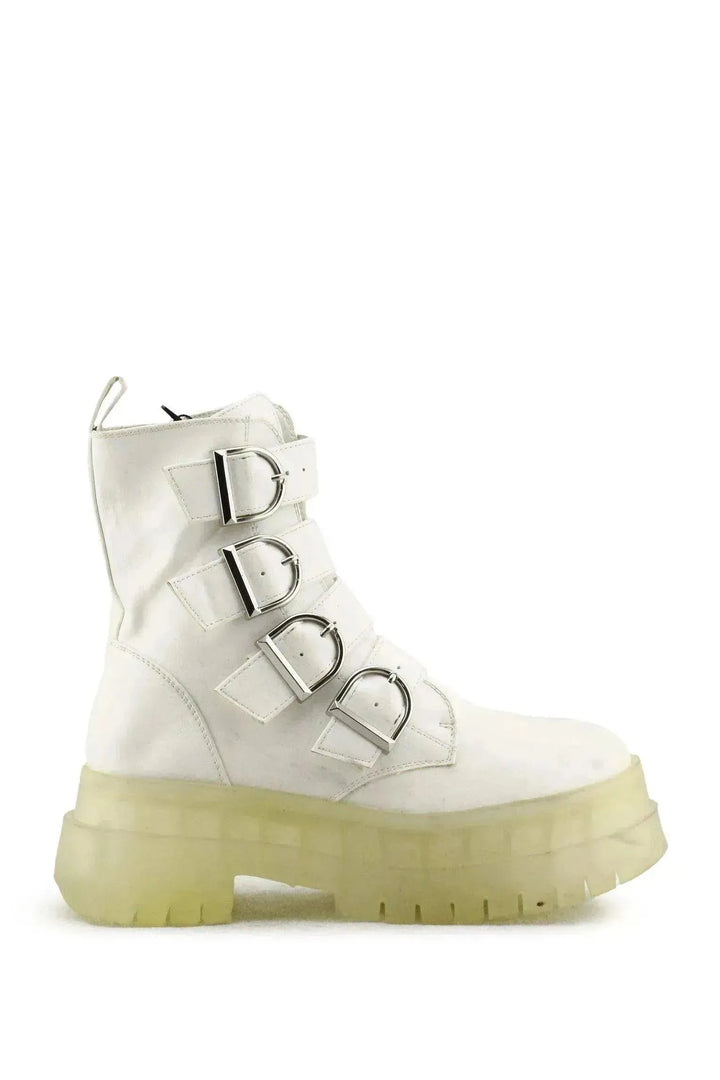 Bershka Zipper Buckle Straps Ankle Boots | 100% Authentic Leather - sundaybazar
