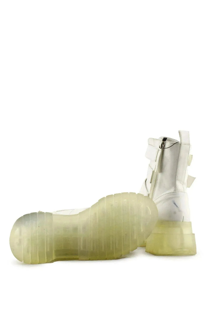 Bershka Zipper Buckle Straps Ankle Boots | 100% Authentic Leather - sundaybazar