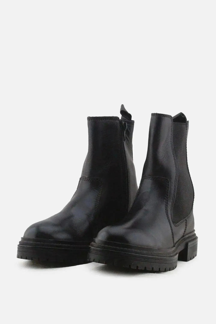 Zara Zipper Stretchable Ankle Boots | 100% Authentic Leather - sundaybazar