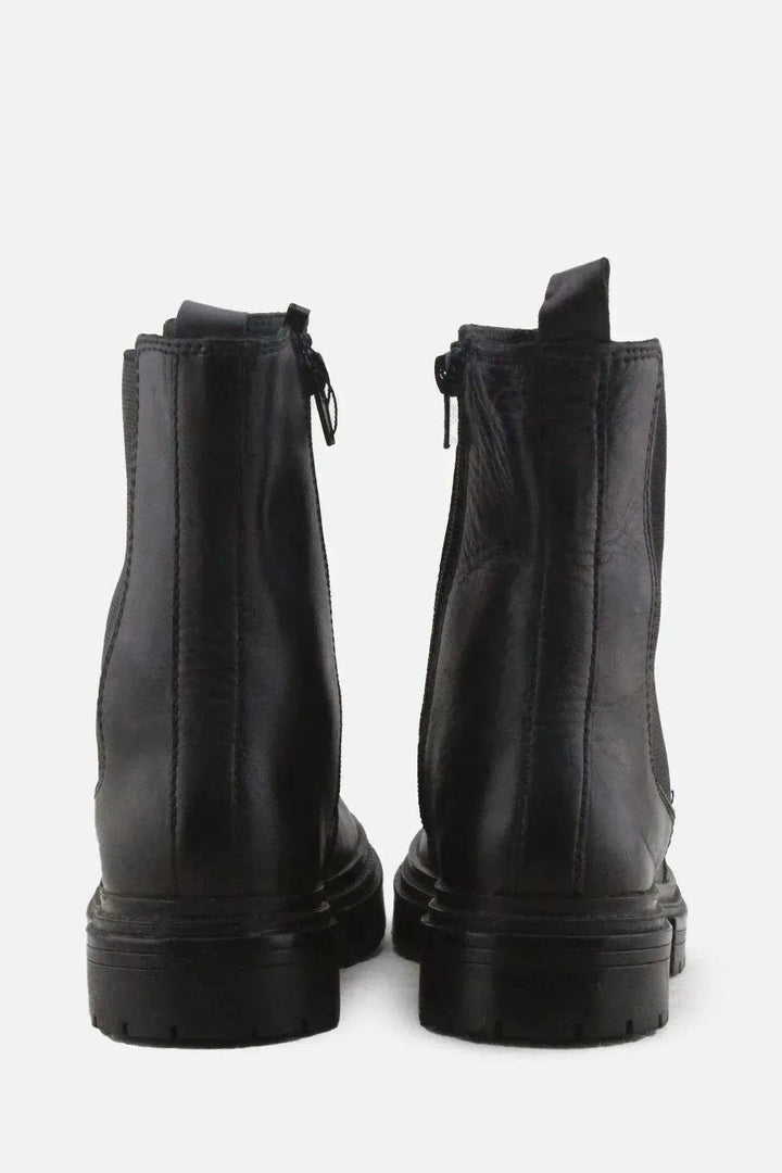 Zara Zipper Stretchable Ankle Boots | 100% Authentic Leather - sundaybazar