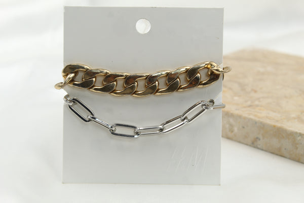 H & M Stainless Anklets 2 Pieces