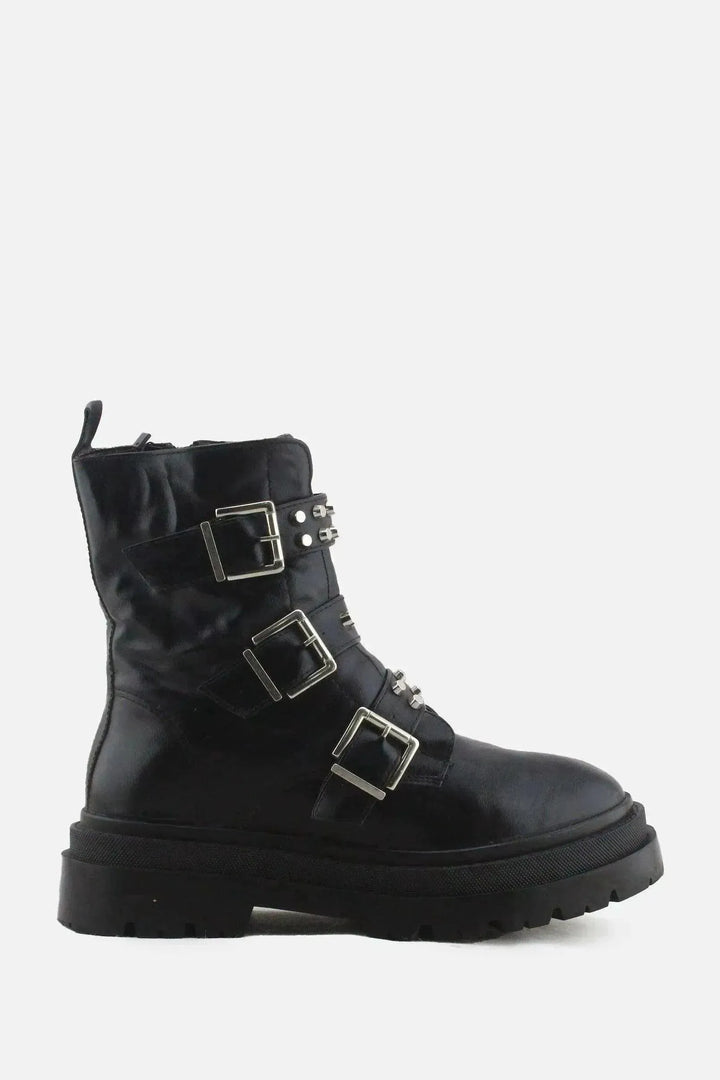 Stradivarius Zipper Biker Boots | 100% Authentic Leather - sundaybazar