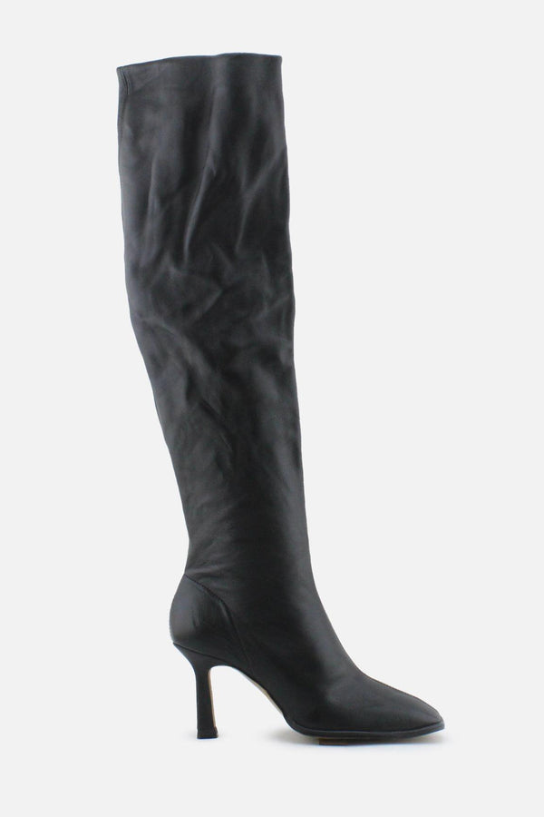 Zara Zipper Stilettos Over The Knee Boots | 100% Authentic Leather