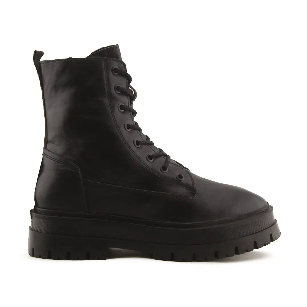 Stradivarius Zipper Lace Up Ankle Boots | 100% Authentic Leather
