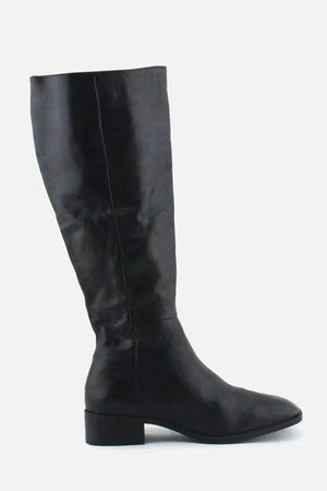 Zara Zipper Block Knee High Boots | 100% Authentic Leather - sundaybazar