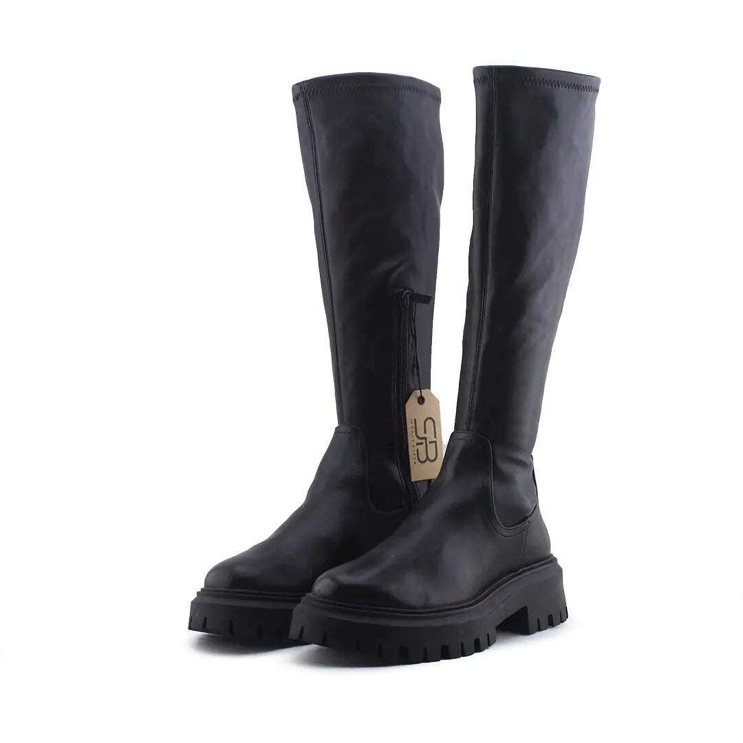 Stradivarius Zipper Knee High Boot | 100% Authentic Leather