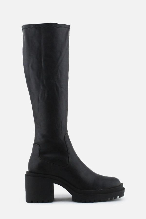 Zara Zipper Block Knee High Boots | 100% Authentic Leather