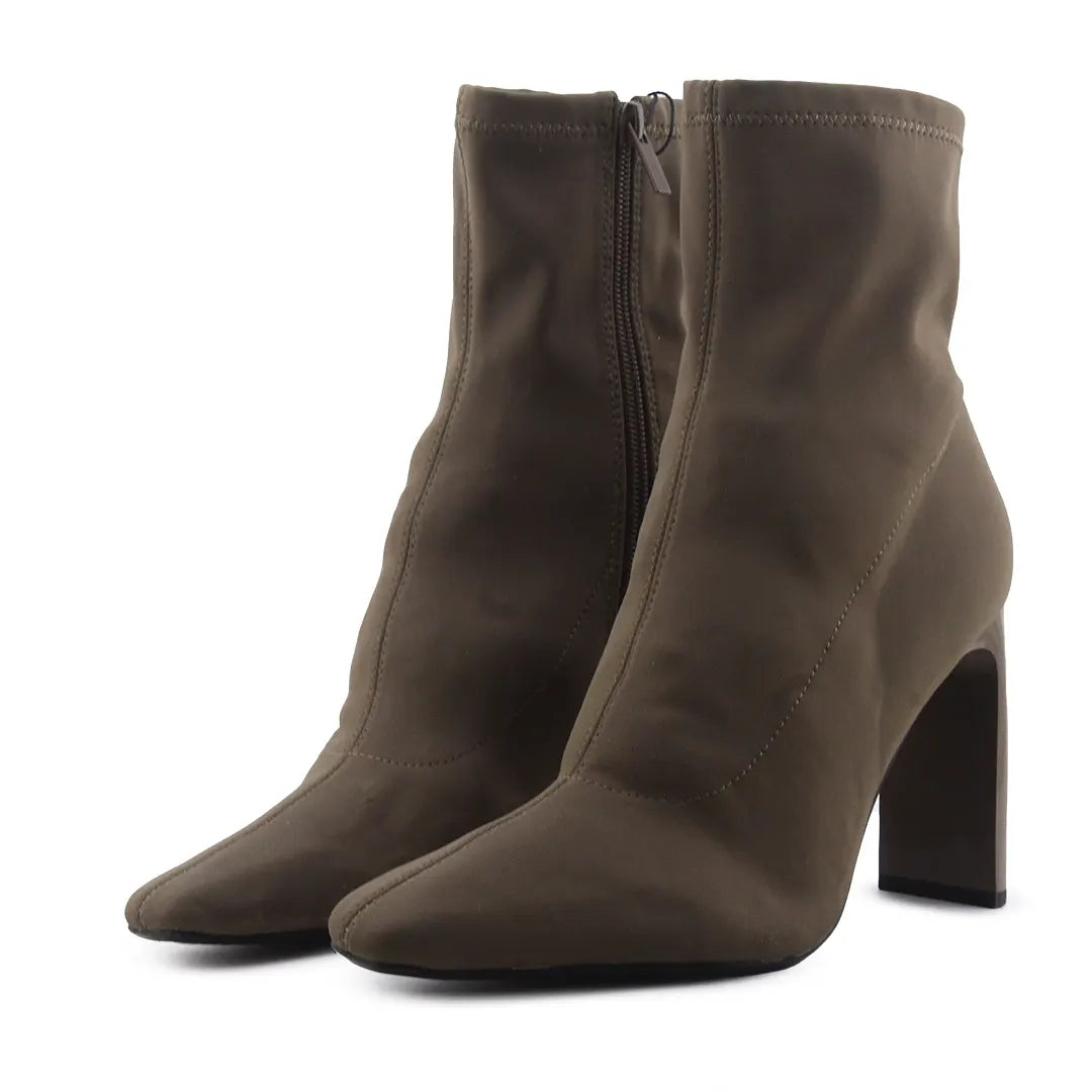 Zara Zipper Textile Ankle Boot