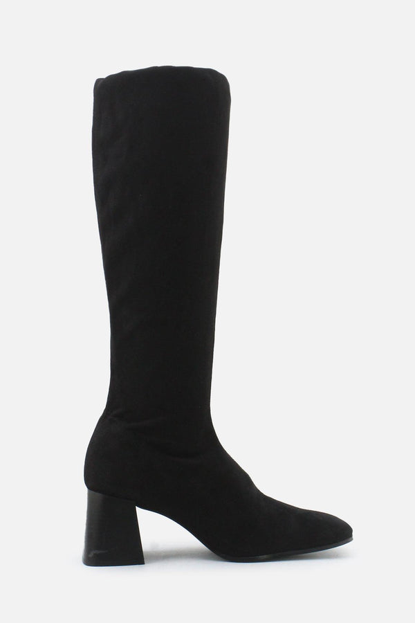 Zara Zipper Block Over The Knee Boots | Suede