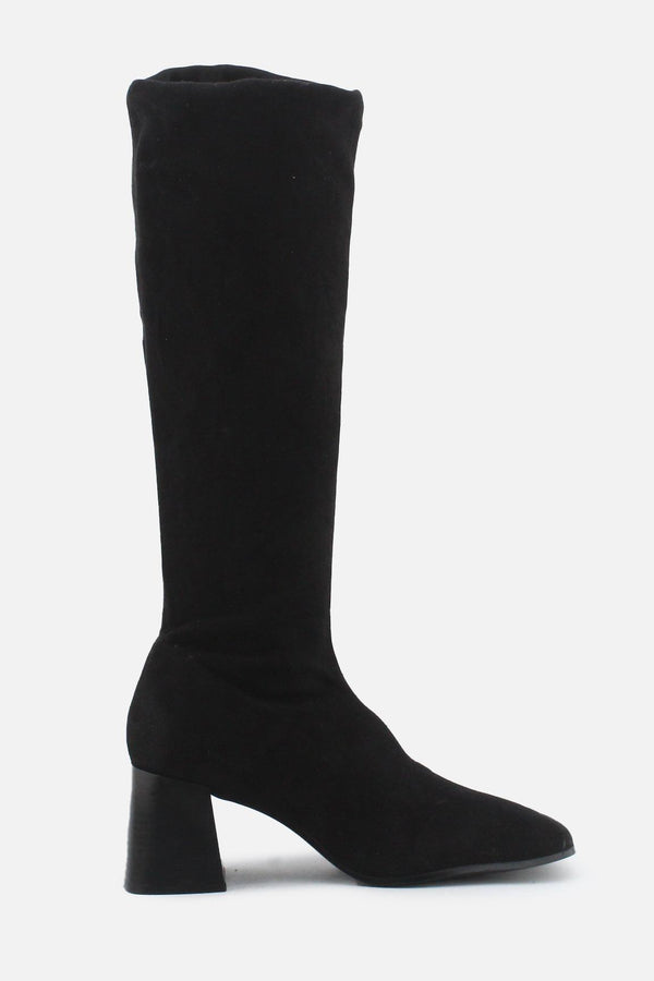 Zara Zipper Block Over The Knee Boots | Suede