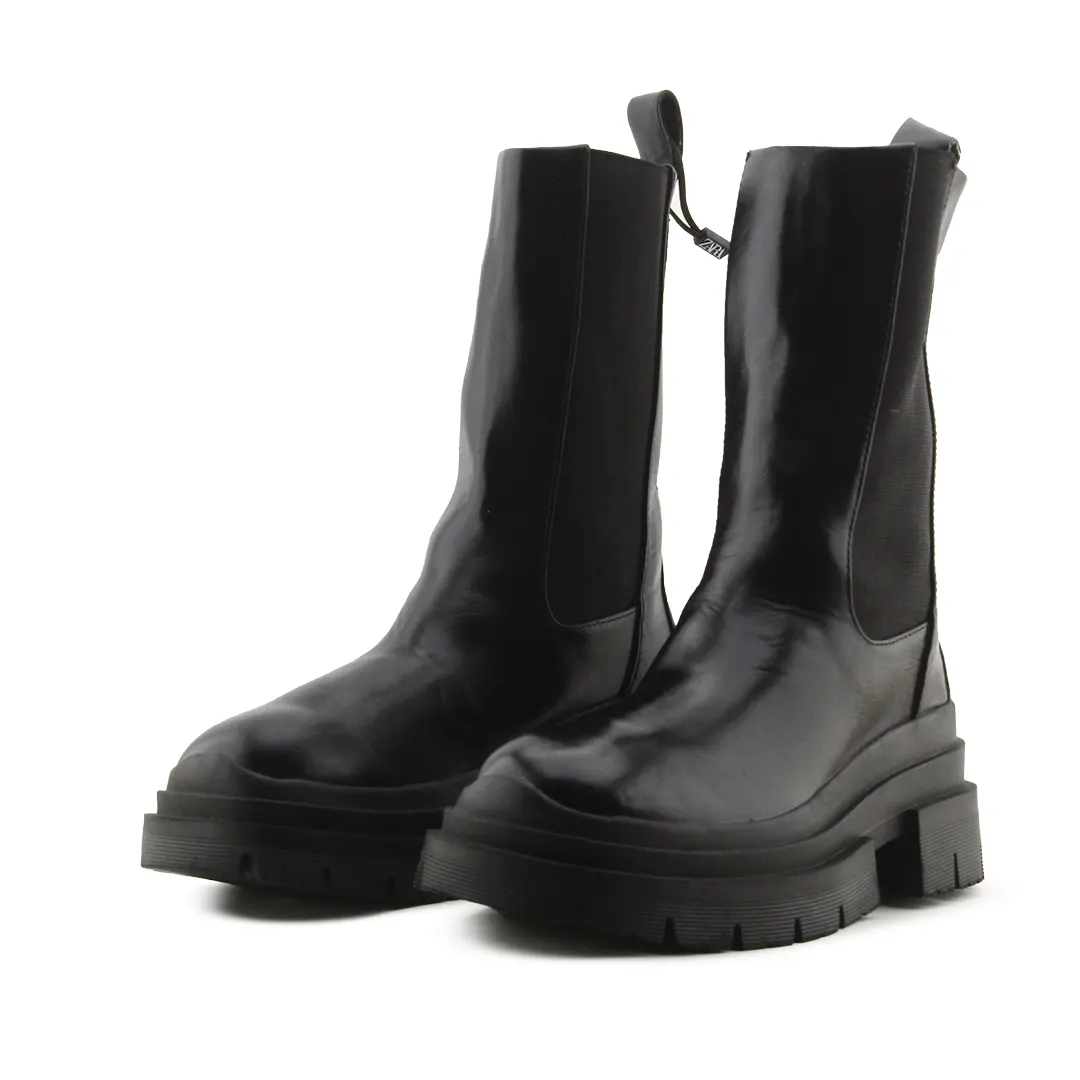 Zara Stretchable Ankle Boots | 100% Authentic Leather