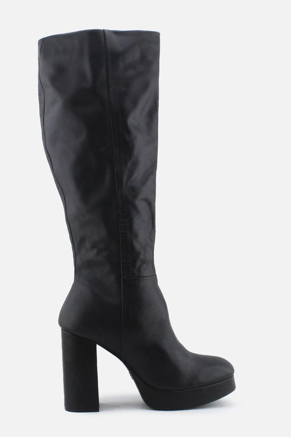 Zara Zipper Block Knee High Boots | 100% Authentic Leather