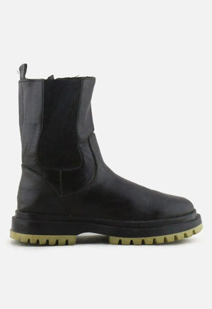 Zara Zipper Stretchable Combat Ankle Boots | 100% Authentic Leather - sundaybazar