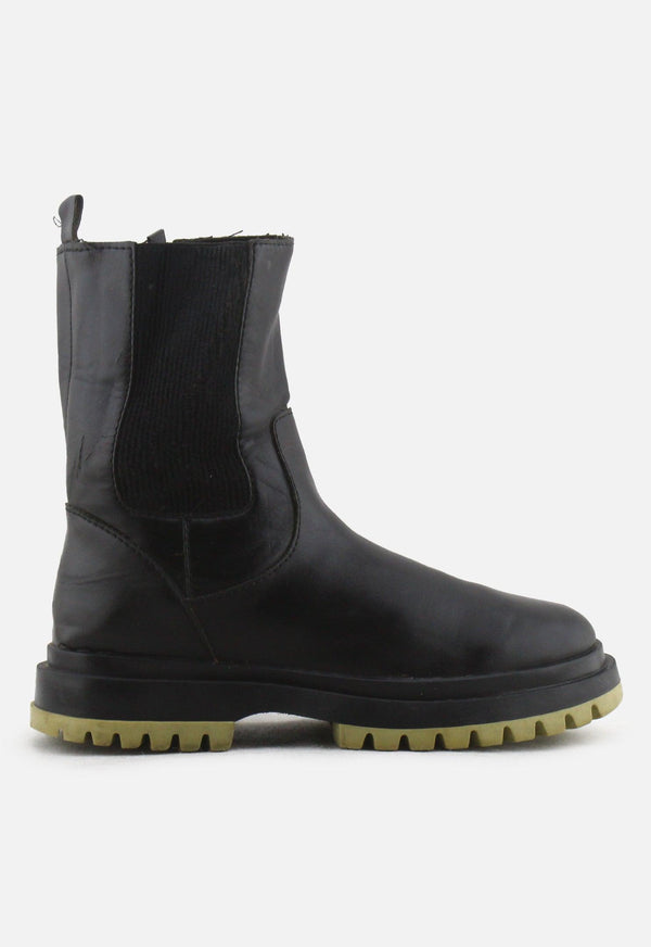 Zara Zipper Stretchable Combat Ankle Boots | 100% Authentic Leather