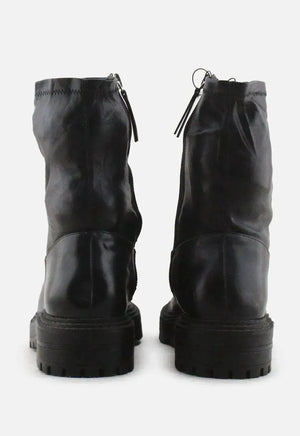 Zara Zipper Block Ankle Boots | 100% Authentic Leather - sundaybazar