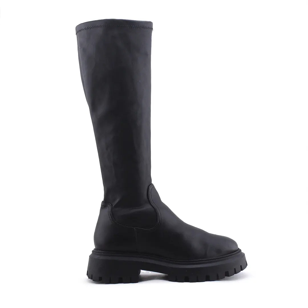 Stradivarius Zipper Knee High Boot | 100% Authentic Leather