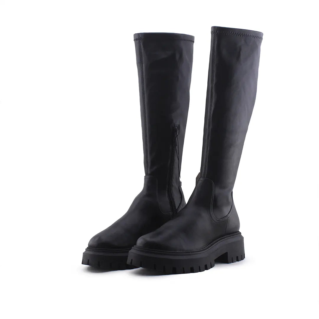 Stradivarius Zipper Knee High Boot | 100% Authentic Leather