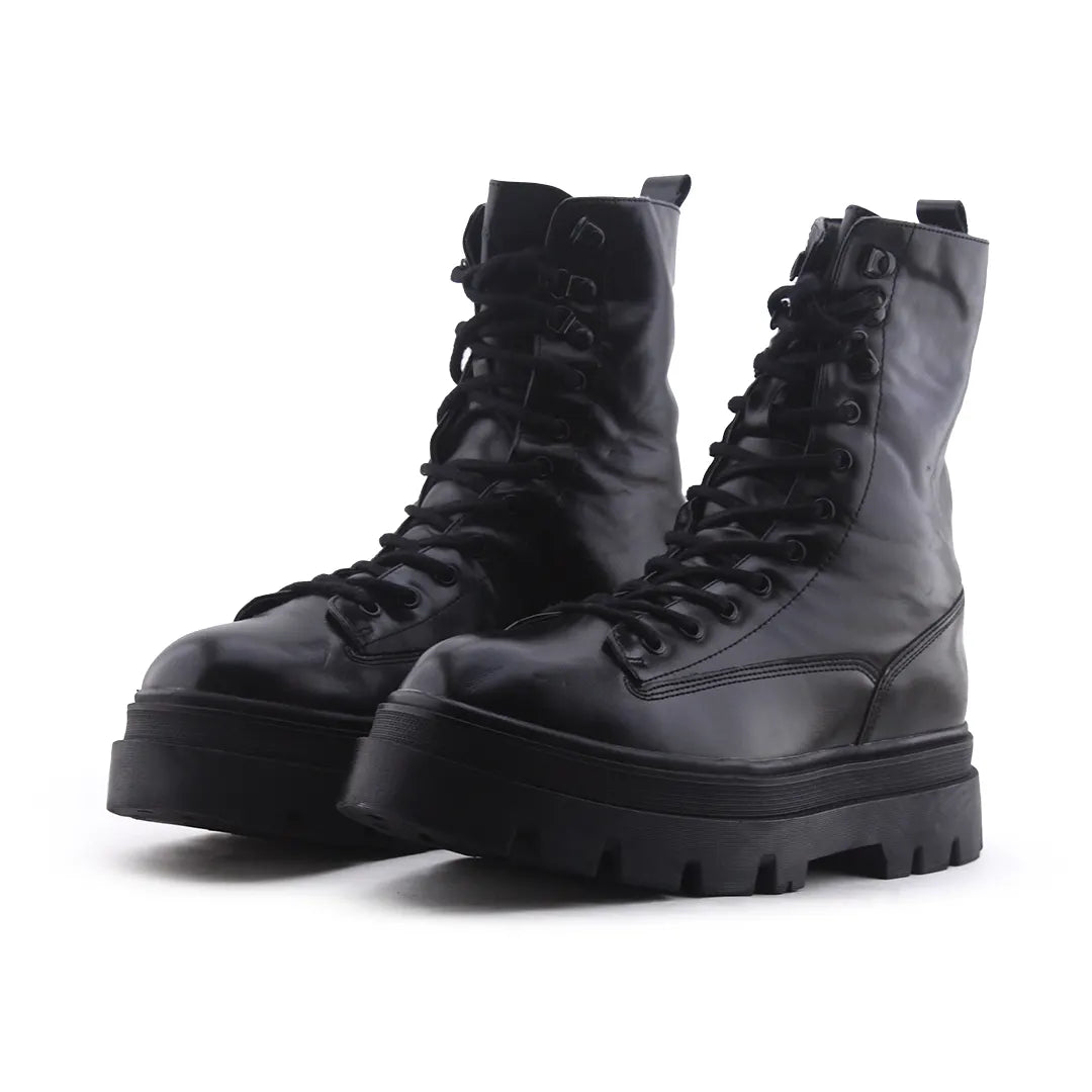 Bershka Lace Up Ankle Boot | 100% Authentic Leather
