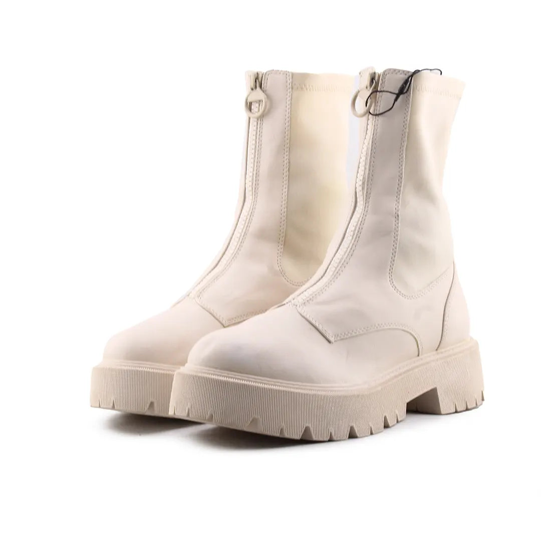 Bershka Zipper Ankle Boot | 100% Authentic Leather