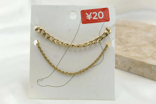 H & M Stainless Anklets 2 Pieces
