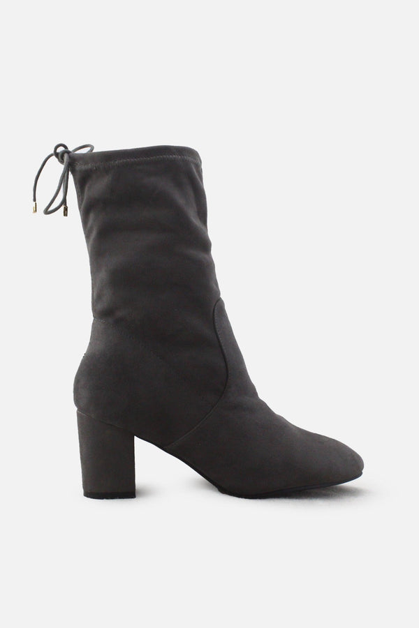 European Brand Block Ankle Boots | Suede