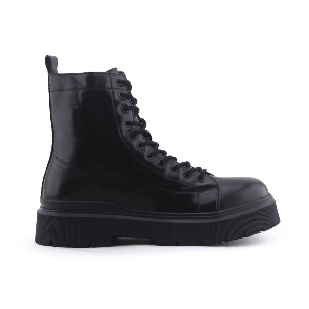 Bershka Zipper Lace Up Ankle Boot | 100% Authentic Leather