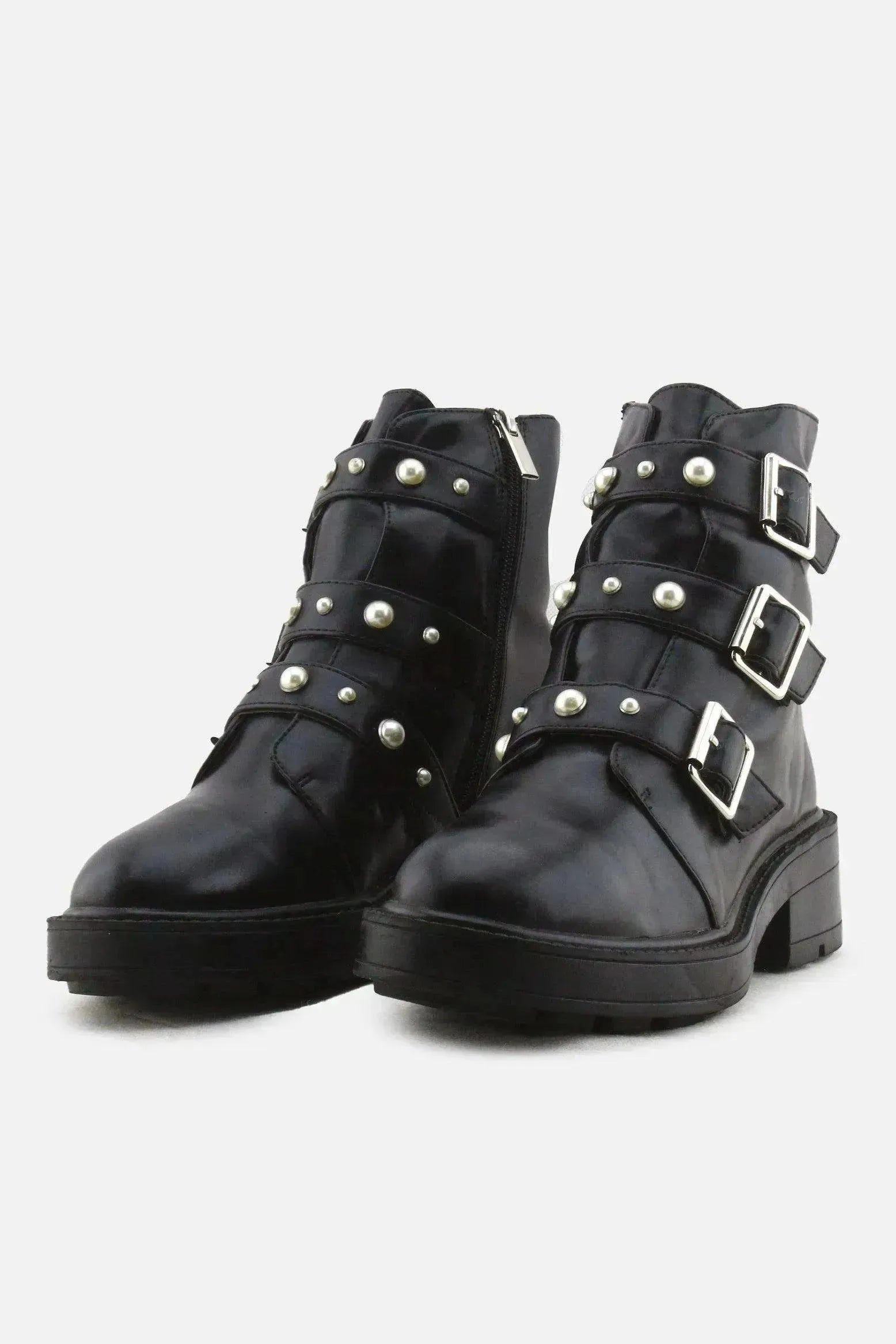 Pull & Bear Zipper Buckle Straps Chelsea Ankle Boots | 100% Authentic Leather - sundaybazar
