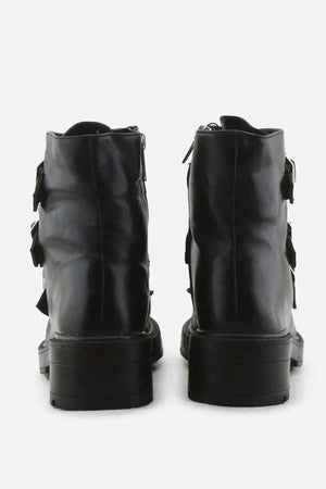 Pull & Bear Zipper Buckle Straps Chelsea Ankle Boots | 100% Authentic Leather - sundaybazar