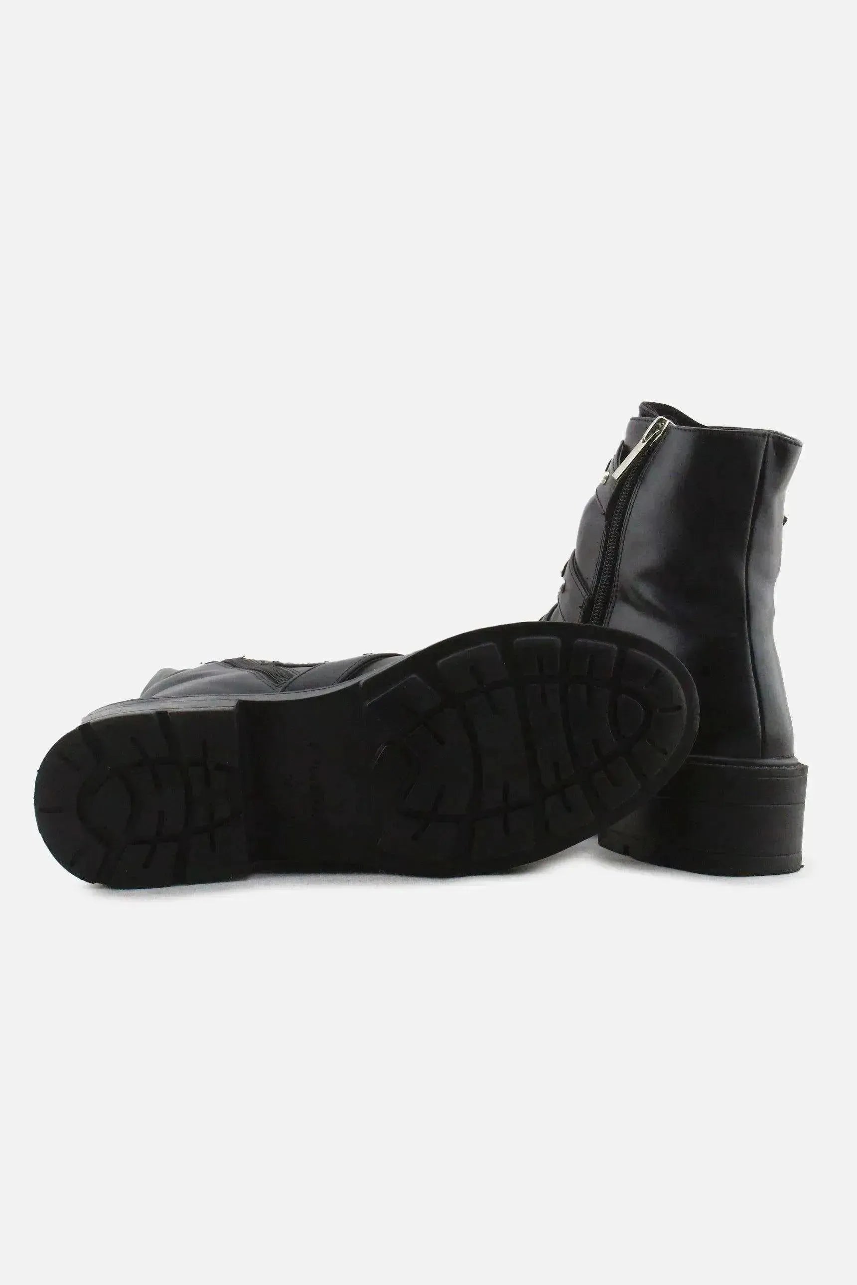 Pull & Bear Zipper Buckle Straps Chelsea Ankle Boots | 100% Authentic Leather - sundaybazar