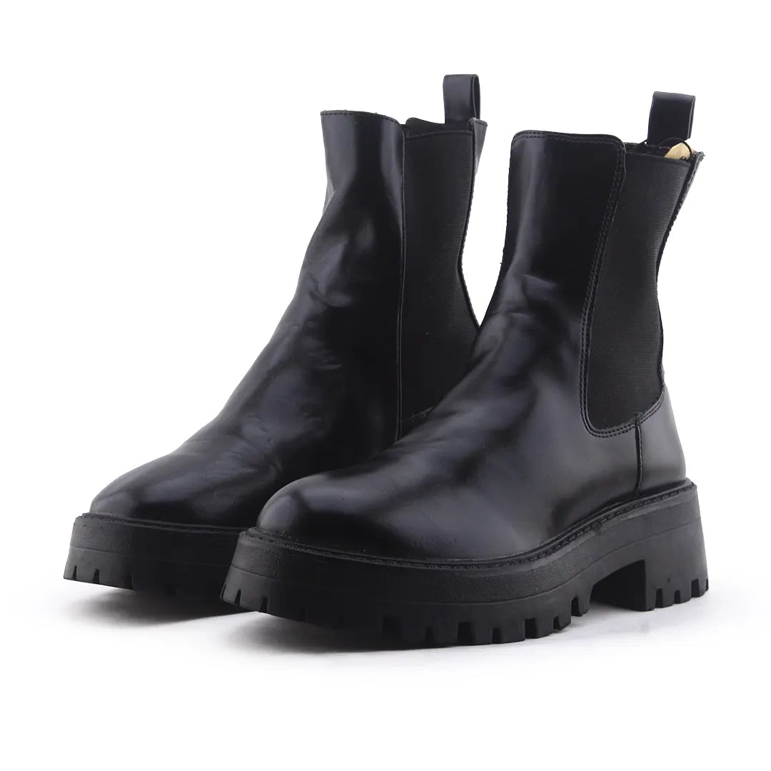 Pull & Bear Stretchable Ankle Boot | 100% Authentic Leather