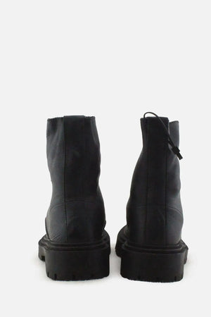 Zara Zipper Combat Ankle Boots |100% Authentic Leather - sundaybazar