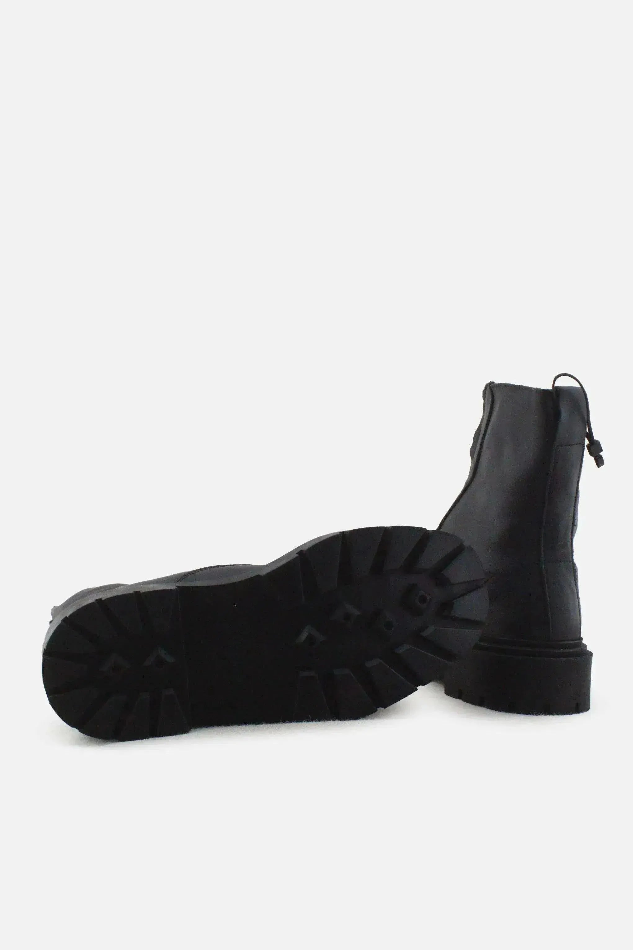 Zara Zipper Combat Ankle Boots |100% Authentic Leather - sundaybazar