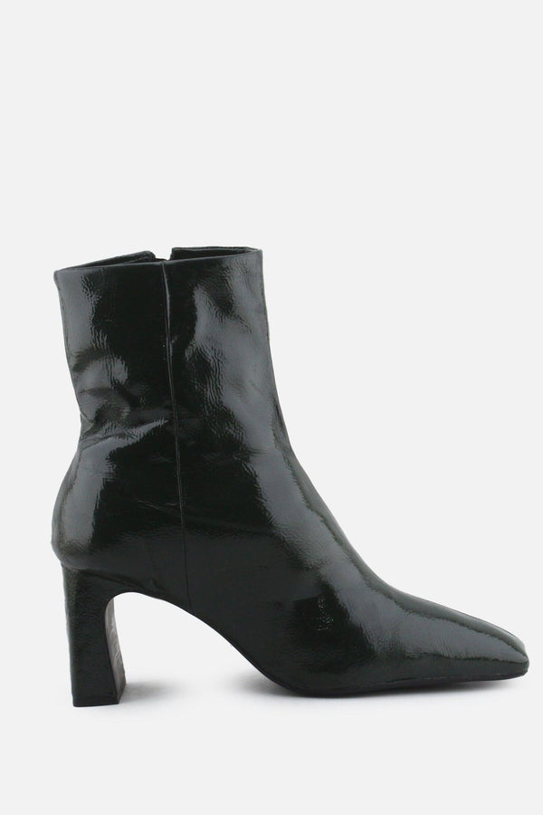 Zara Zipper Block Ankle Boots | 100% Synthetic Leather