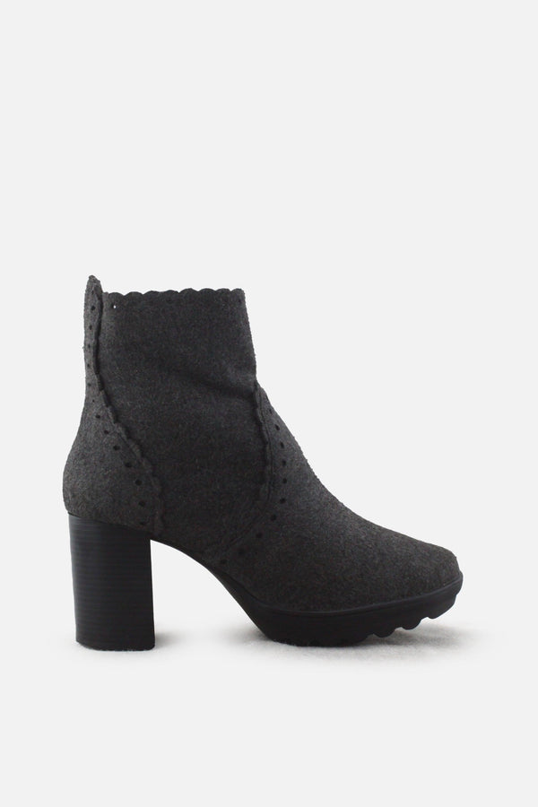 European Brand Zipper Block Ankle Boots | Suede