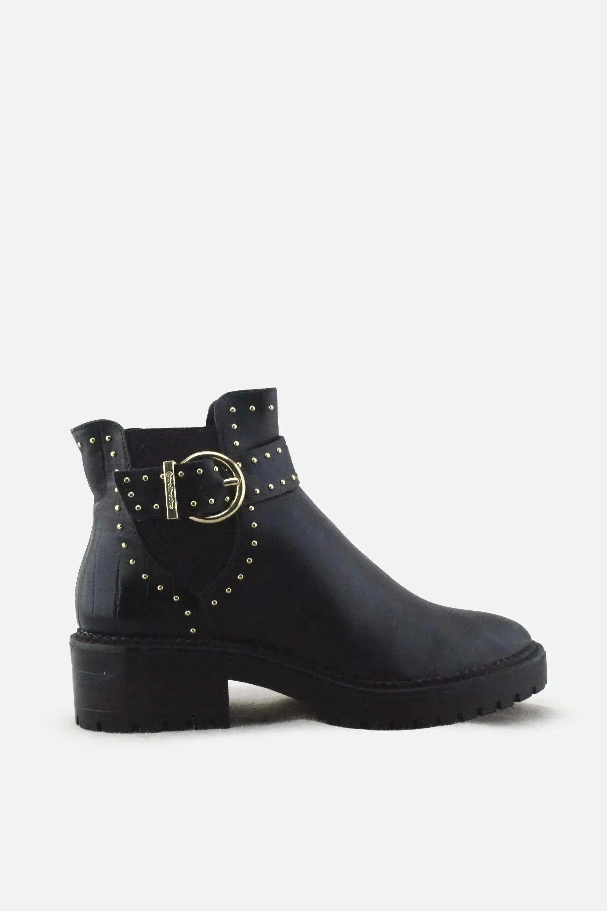 Stradivarius Stretchable Buckle Straps Chelsea Ankle Boots |100% Authentic Leather - sundaybazar