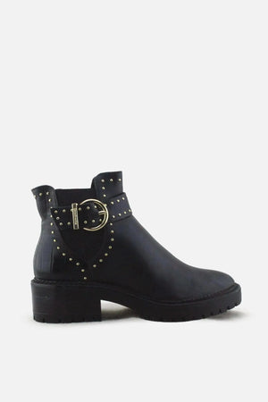 Stradivarius Stretchable Buckle Straps Chelsea Ankle Boots |100% Authentic Leather - sundaybazar