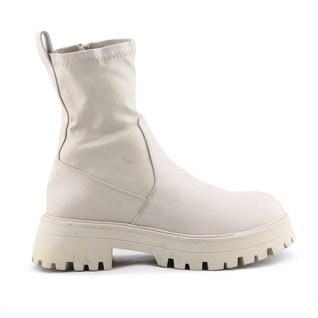 Pull & Bear Zipper Ankle Boot | 100% Authentic Leather
