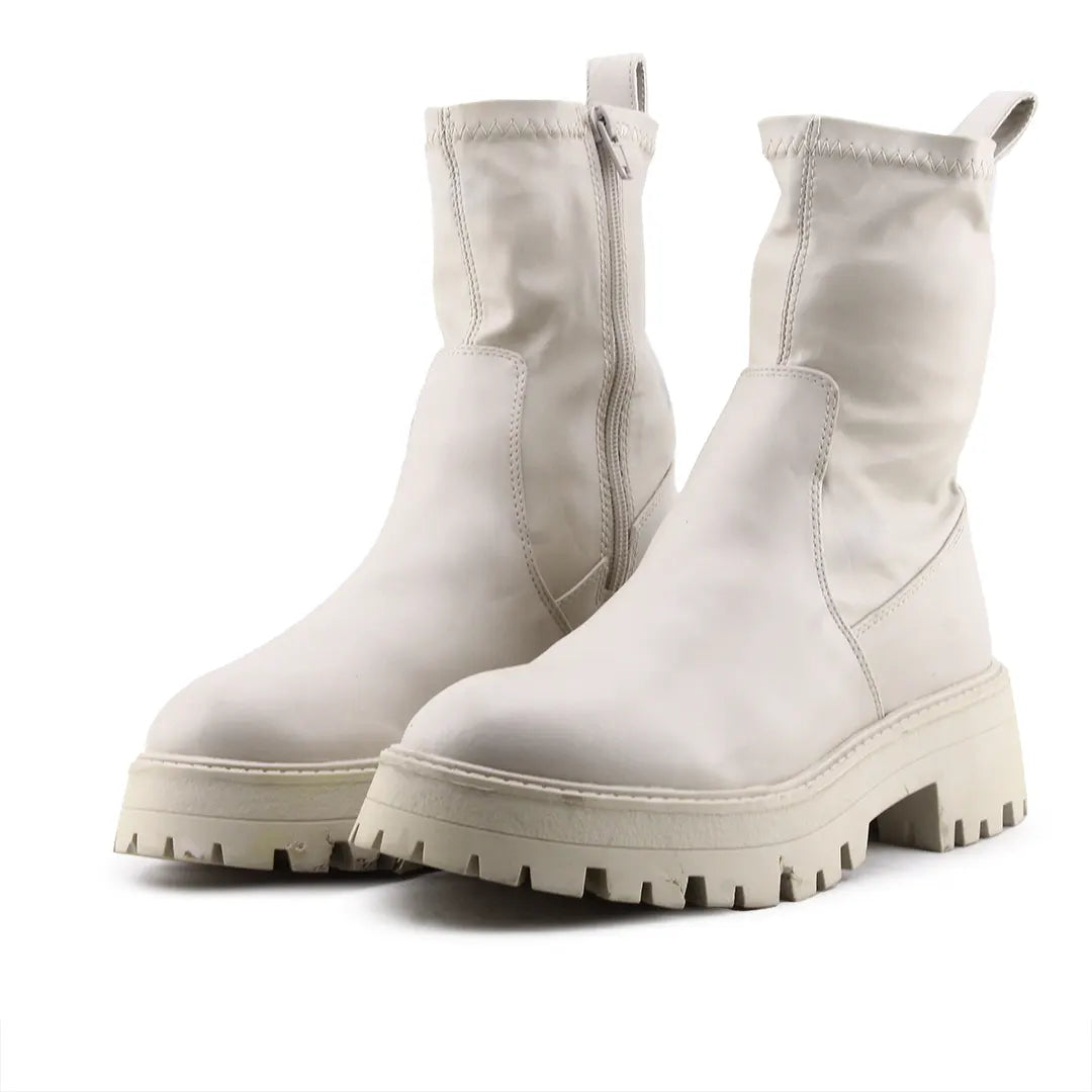 Pull & Bear Zipper Ankle Boot | 100% Authentic Leather