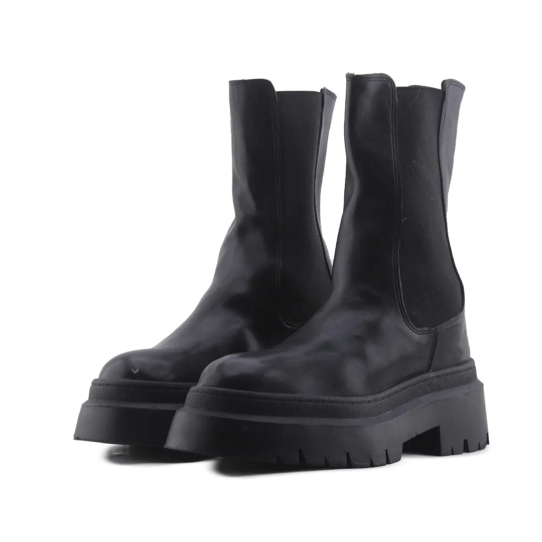 Pull & Bear Stretchable Ankle Boot | 100% Authentic Leather