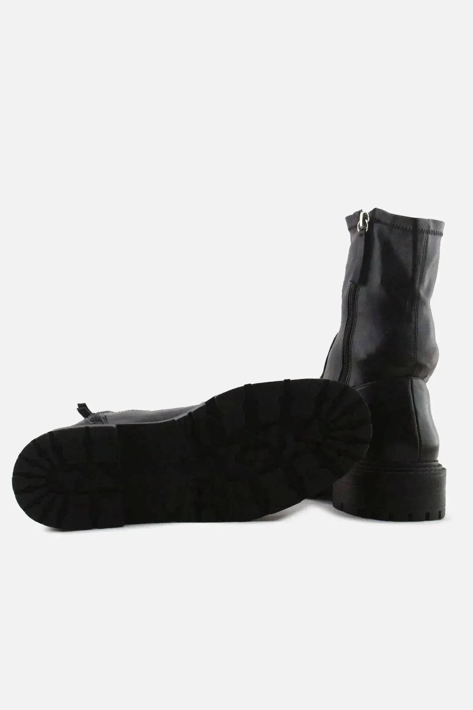 Zara Zipper Ankle Boots | 100% Authentic Leather - sundaybazar