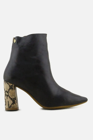 European Brand Zipper Block Heels Ankle Boots | 100% Authentic Leather - sundaybazar